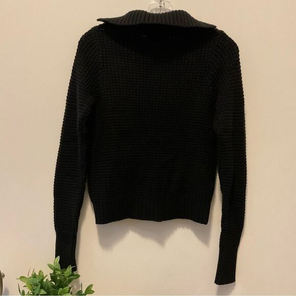 BCBGeneration Black Zip up Sweater - Picture 2 of 3